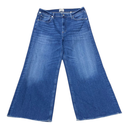 Jeans Straight By Ag Jeans In Blue Denim, Size:12
