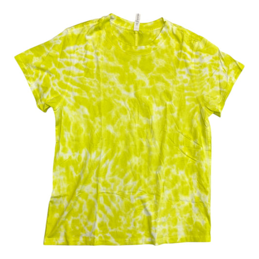 Athletic Top Ss By Lululemon In Yellow, Size:4