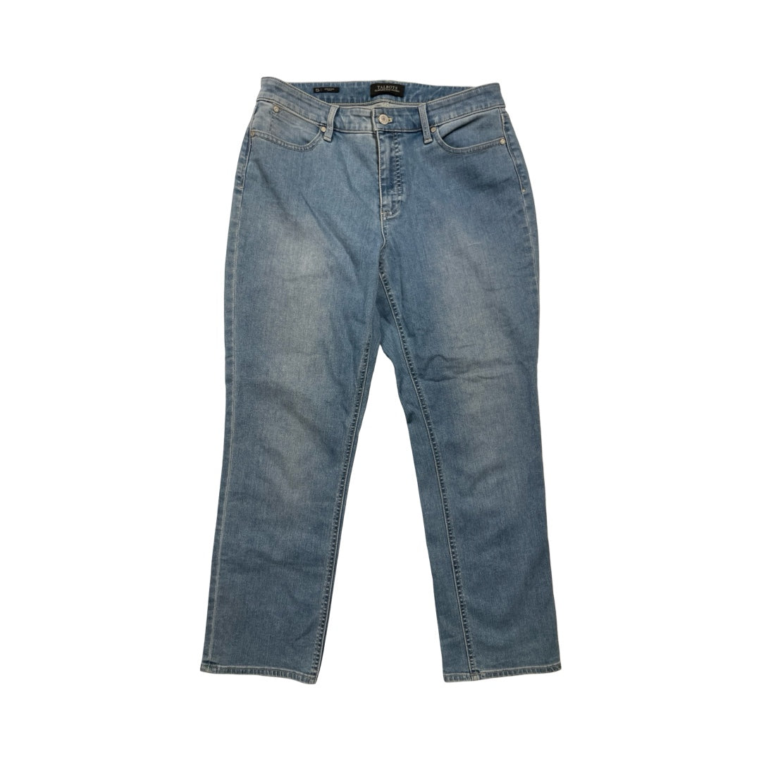 Jeans Boyfriend By Talbots In Blue Denim, Size:12P