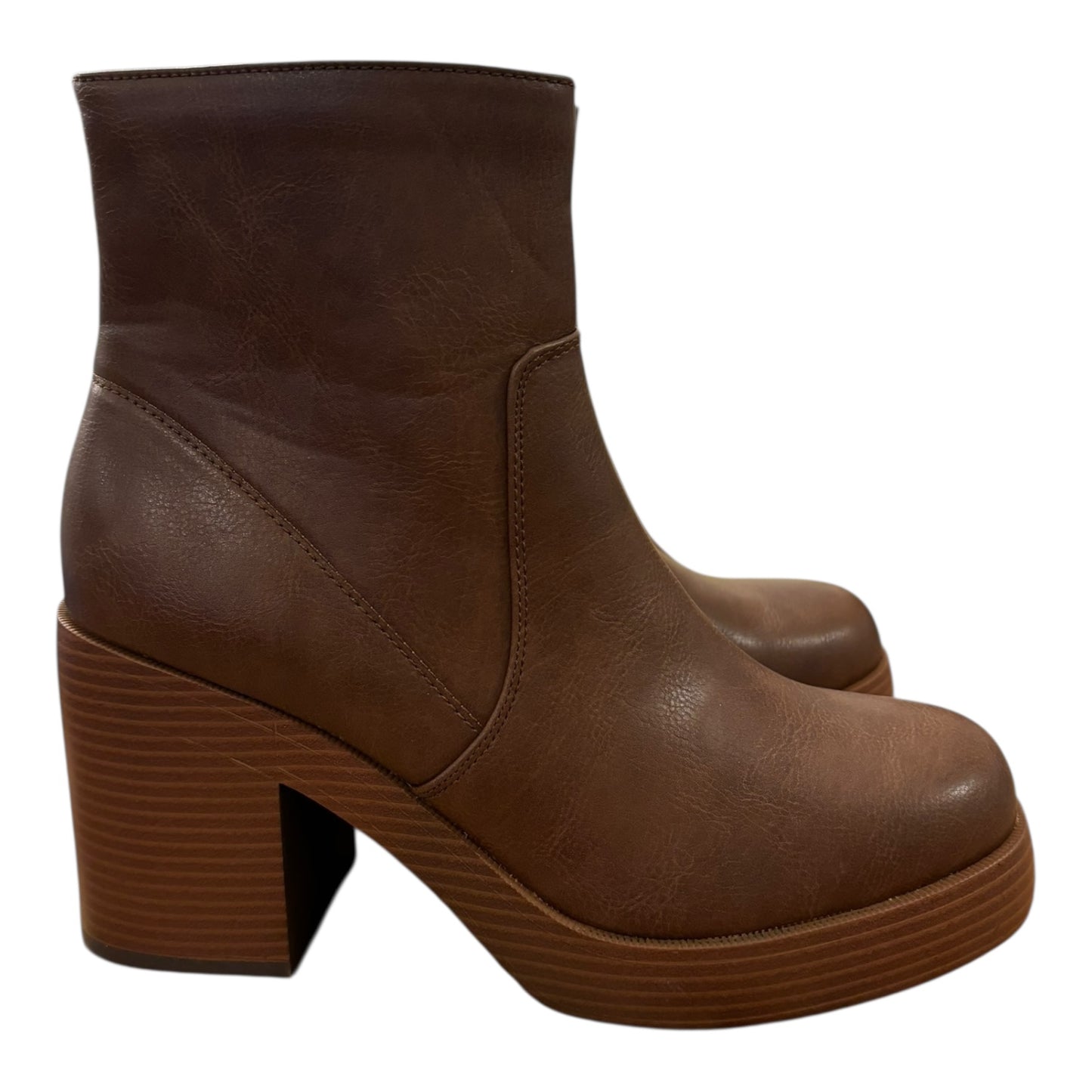 Boots Ankle Heels By Dirty Laundry In Brown, Size:10