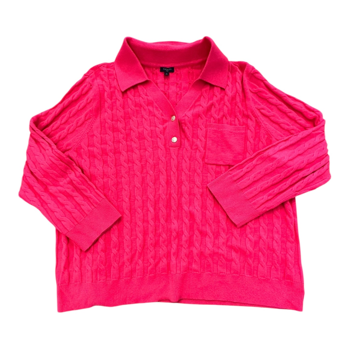 Sweater By Talbots In Pink, Size:3X