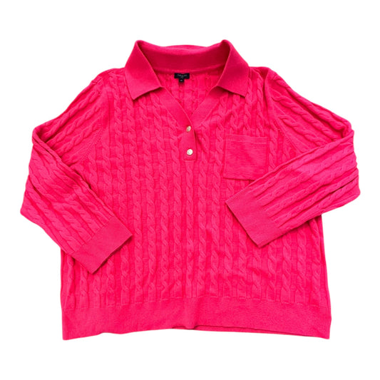 Sweater By Talbots In Pink, Size:3X