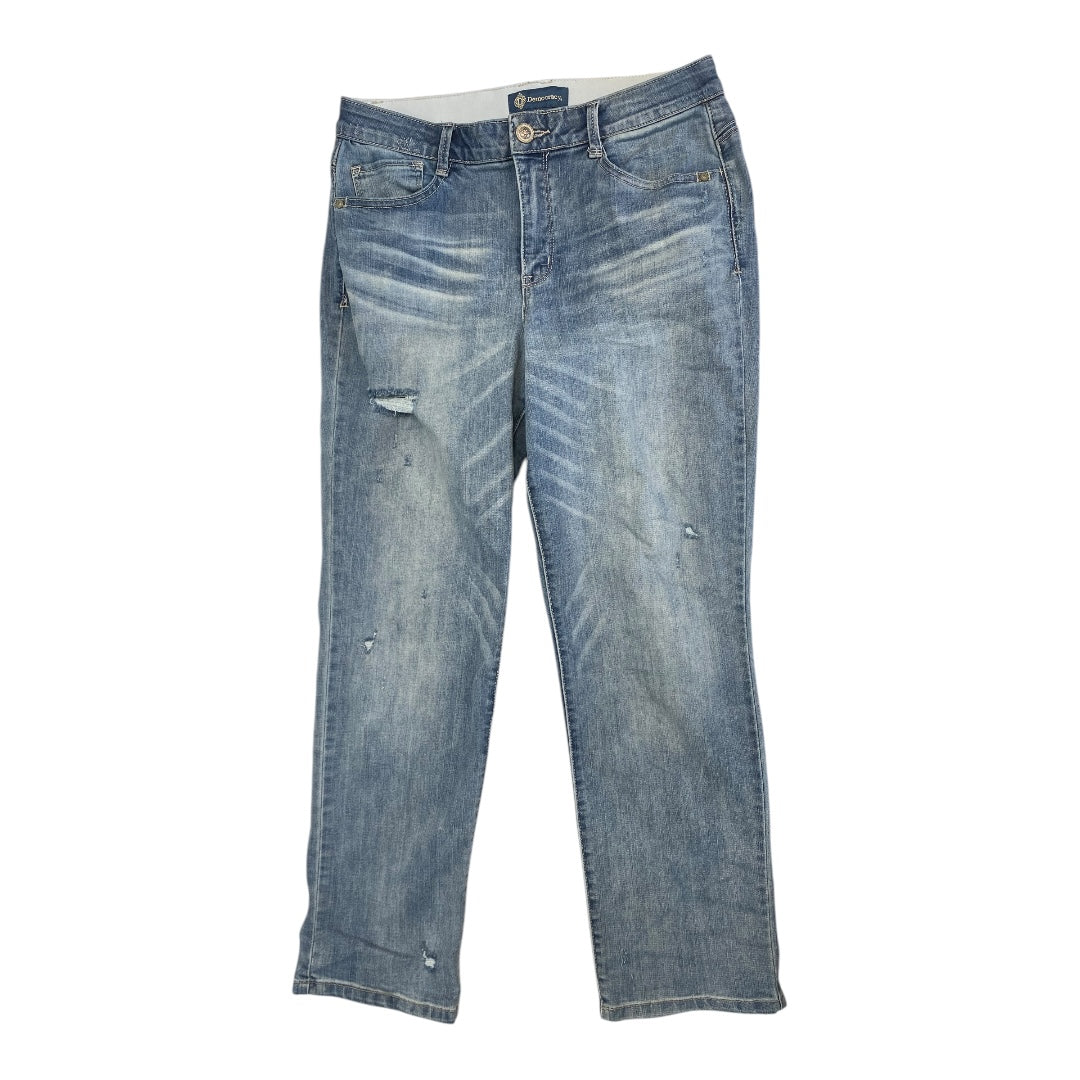 Jeans Straight By Democracy In Blue Denim, Size:10P