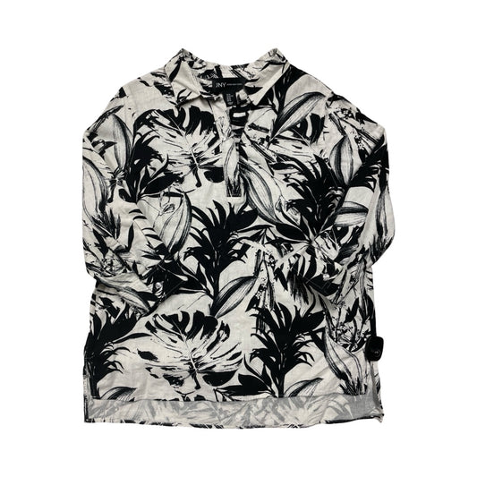 Top Ls By Jones New York In Black & White, Size:Xl