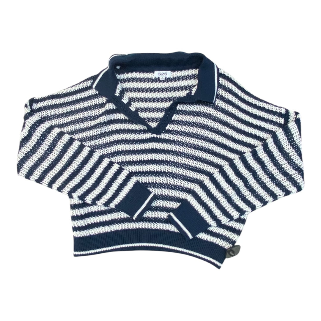 Sweater By 525 In Blue & White, Size:M