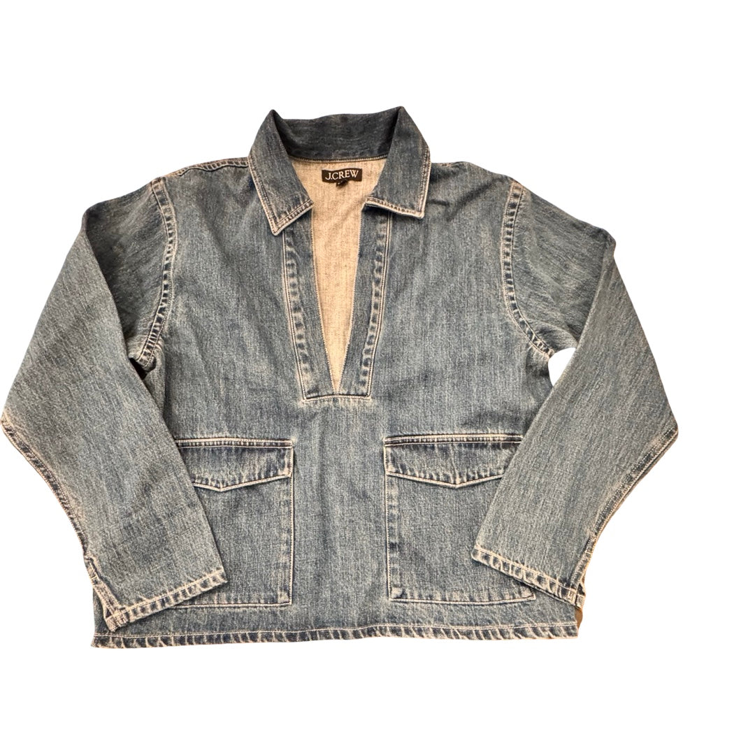 Top Ls By J. Crew In Blue Denim, Size:S