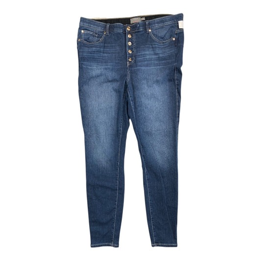 Jeans Skinny By Torrid In Blue Denim, Size:22