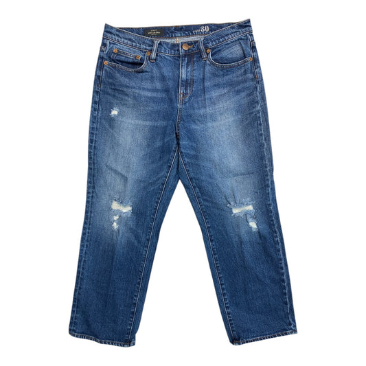 Jeans Wide Leg By J. Crew In Blue Denim, Size:10