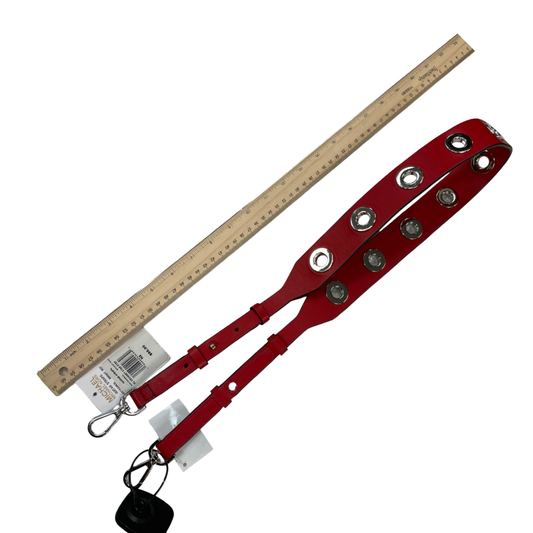 Accessory Designer Tag By Michael Kors In Red & Silver