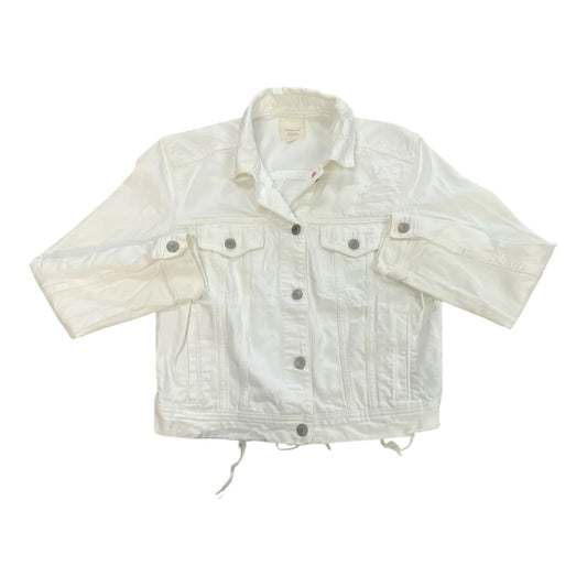 Jacket Denim By American Eagle In White, Size:S