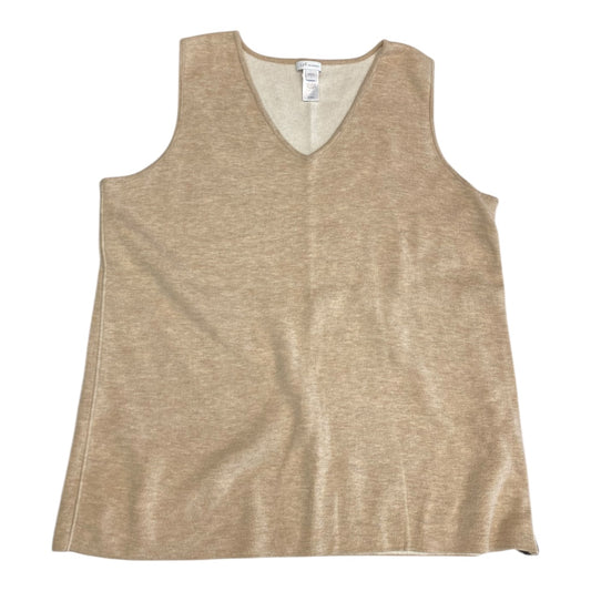 Top Sleeveless By J. Jill In Tan, Size:L