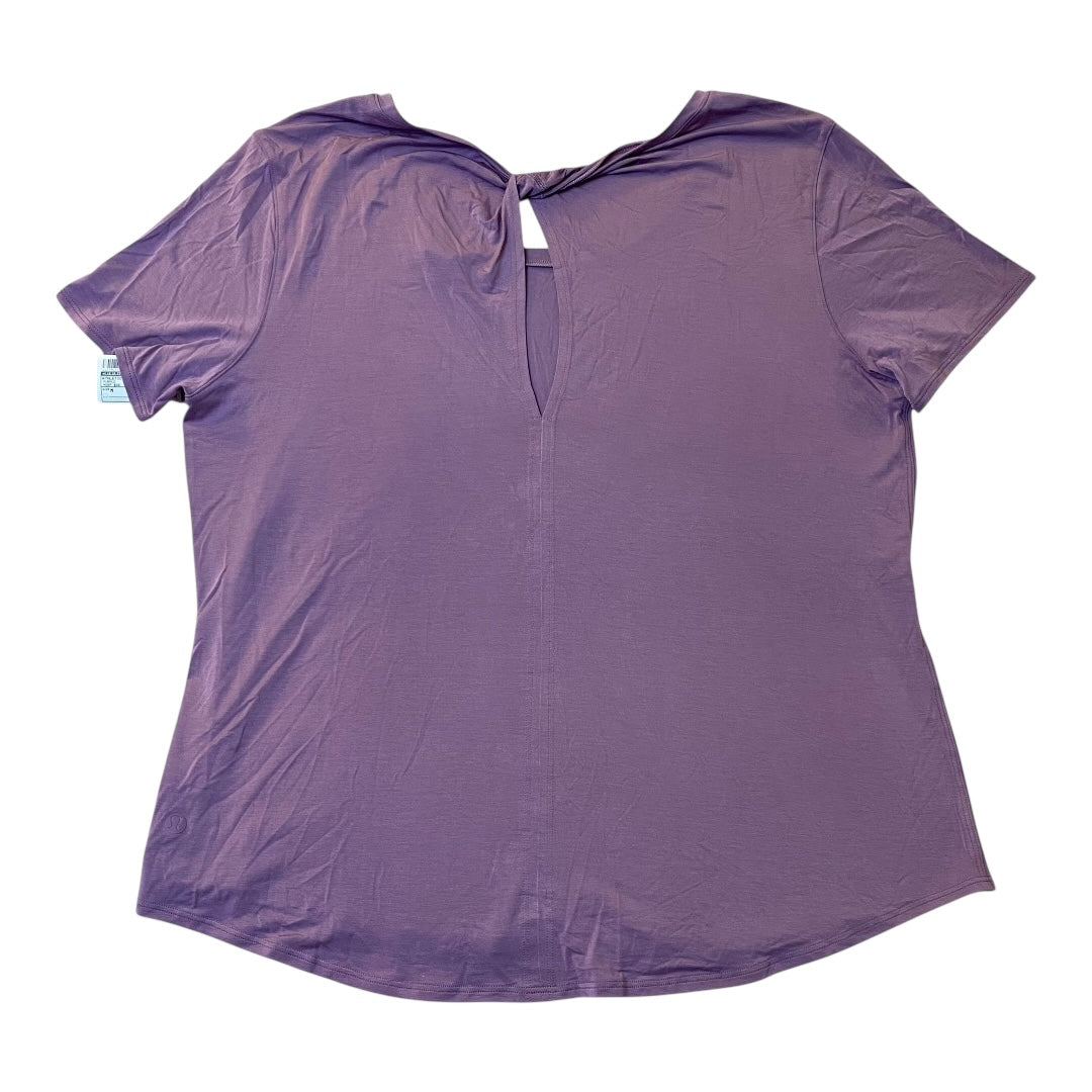 Athletic Top Ss By Lululemon In Purple, Size:M