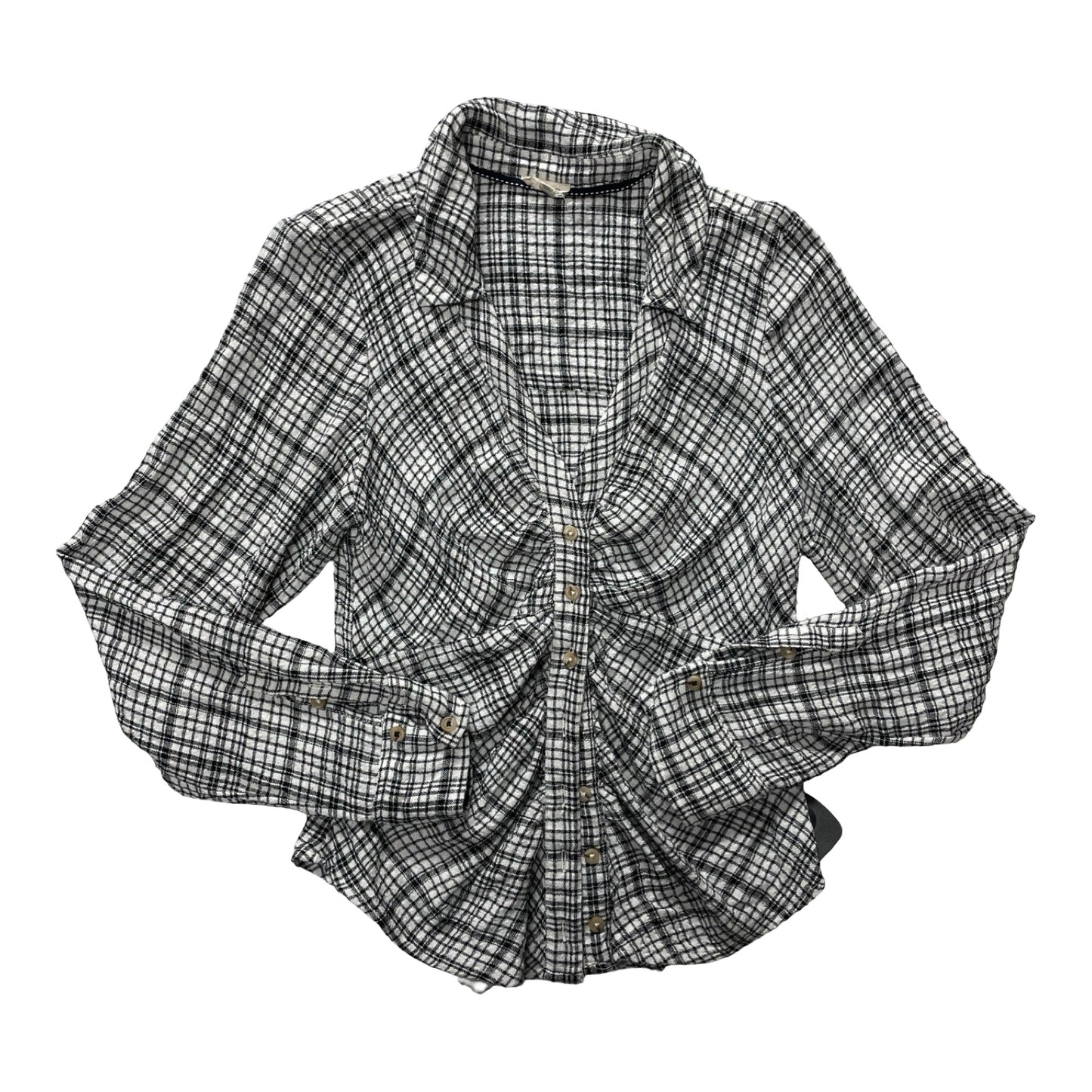 Top Ls By Pilcro In Checkered Pattern, Size:S