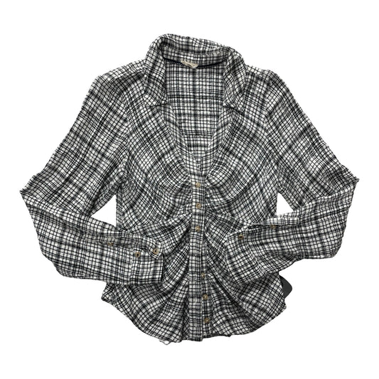 Top Ls By Pilcro In Checkered Pattern, Size:S