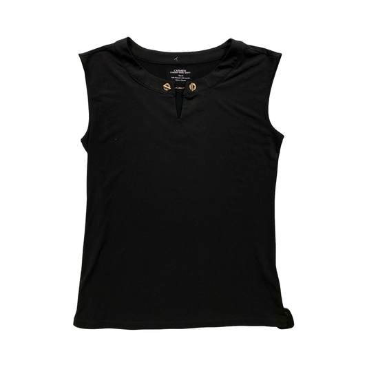 Top Sleeveless By Carmen By Carmen Marc Valvo In Black, Size:M