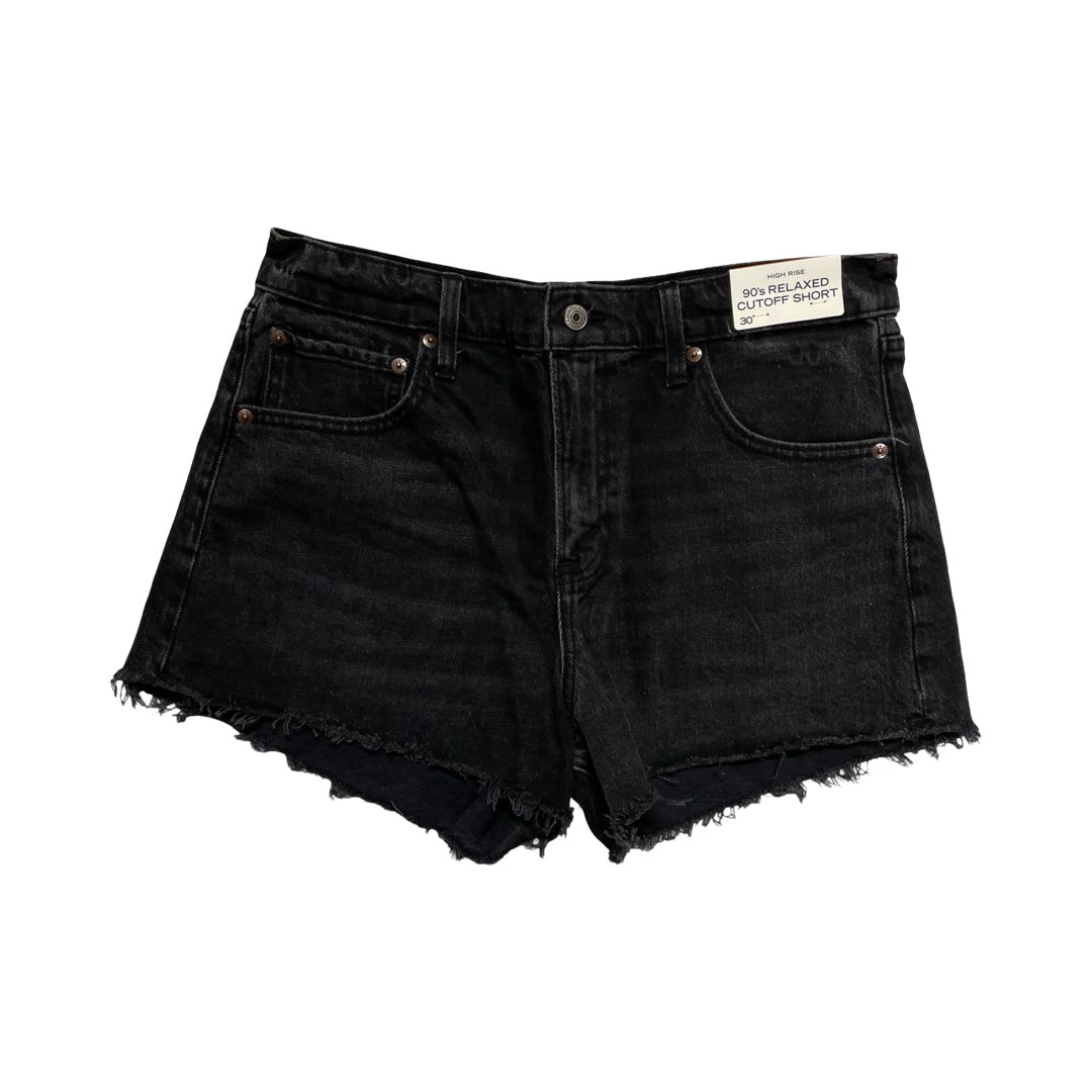 Shorts By Abercrombie And Fitch In Black Denim, Size:10