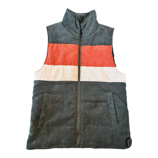 Vest Puffer & Quilted By Staccato In Green & Orange, Size:M