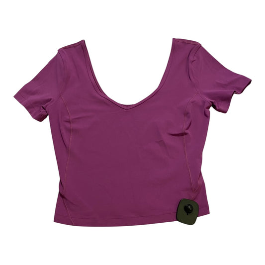 Athletic Top Ss By Lululemon In Purple, Size:4