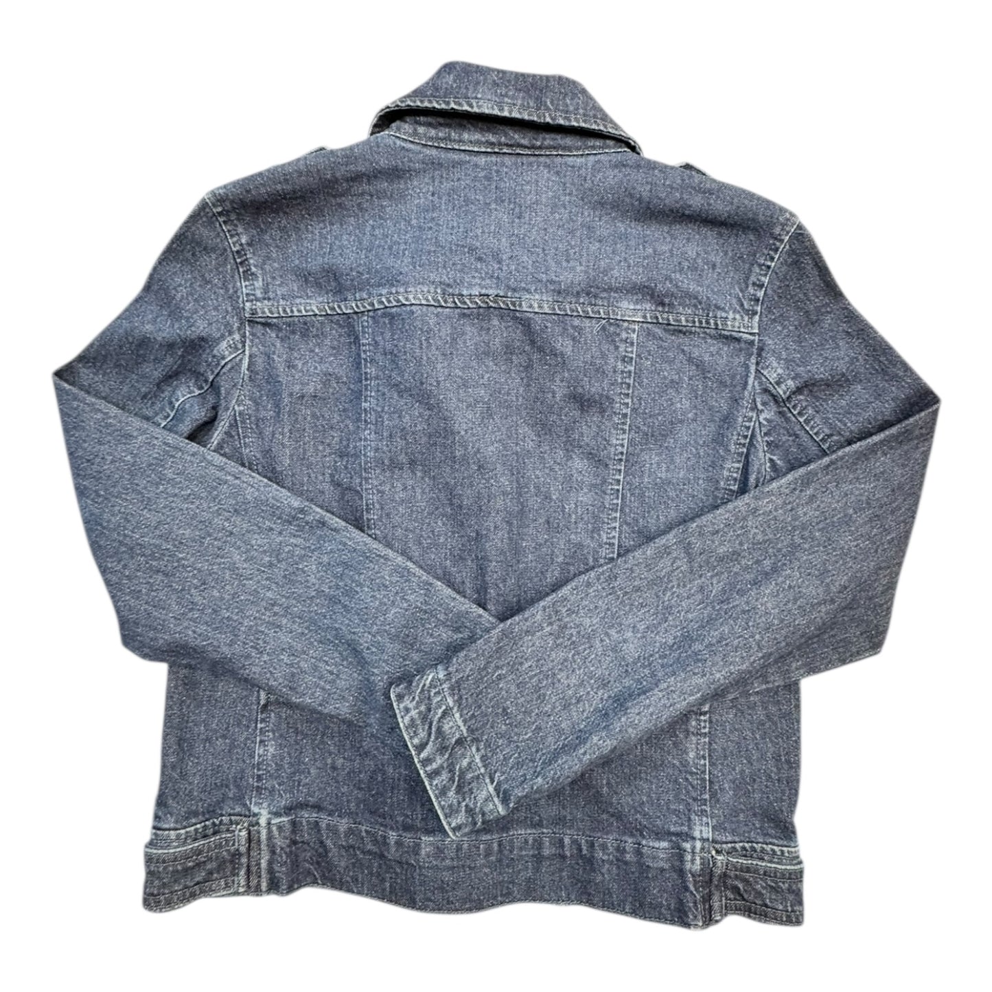 Jacket Moto By Loft In Blue Denim, Size:Xs