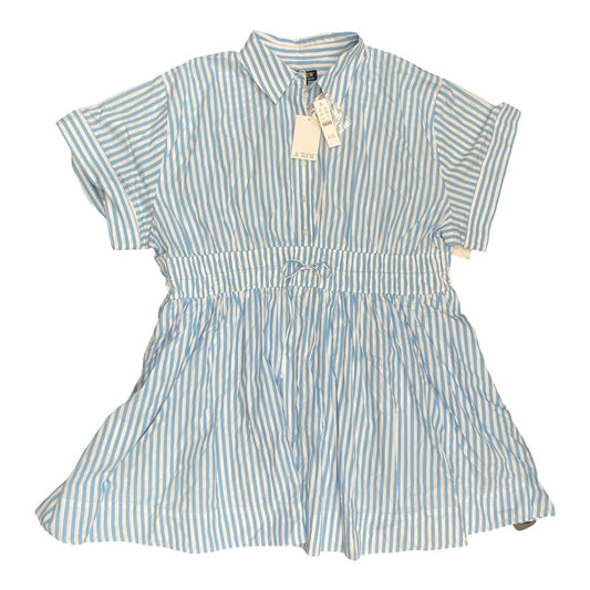 Dress Casual Midi By J. Crew In Blue & White, Size:3