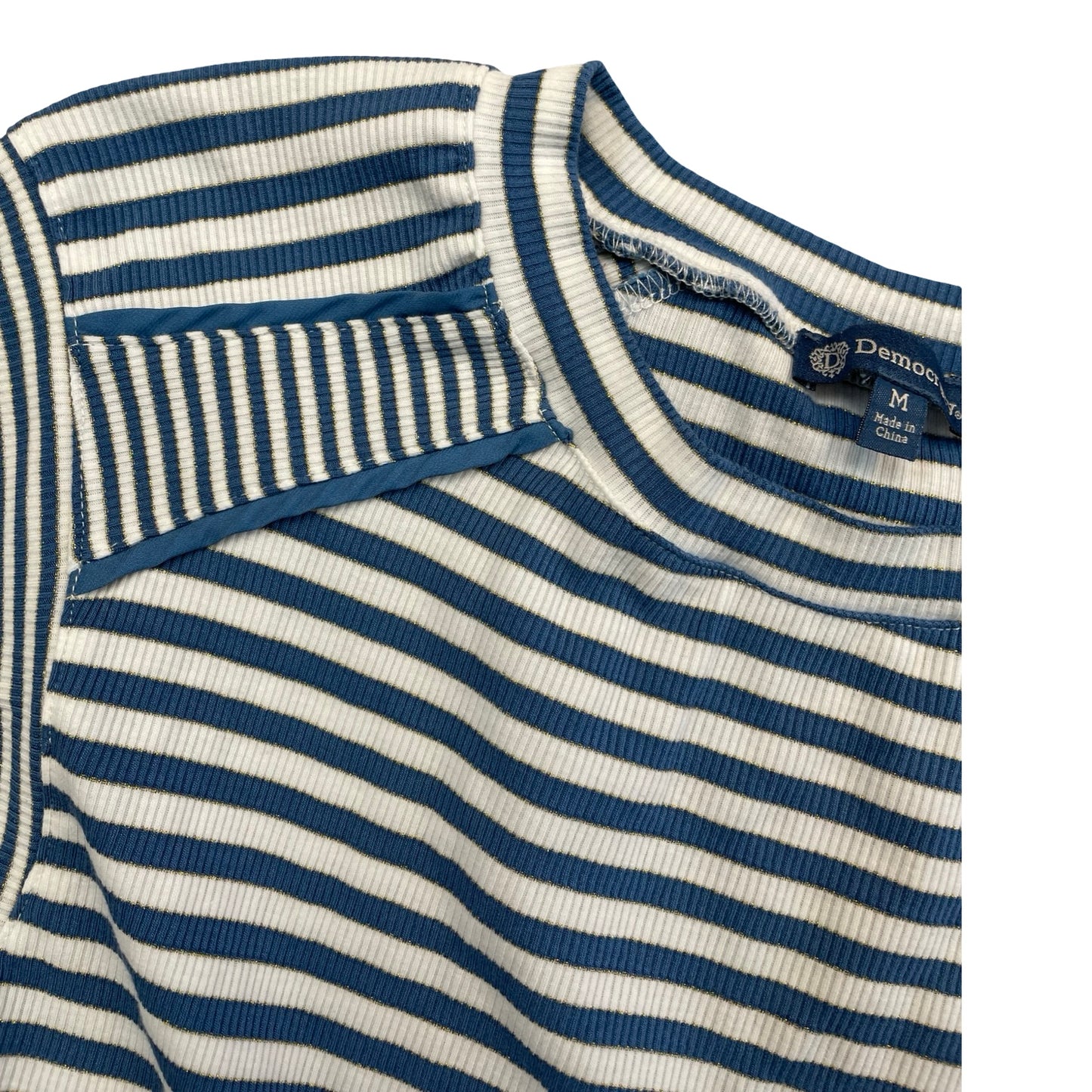 Top Sleeveless By Democracy In Blue & Gold, Size:M