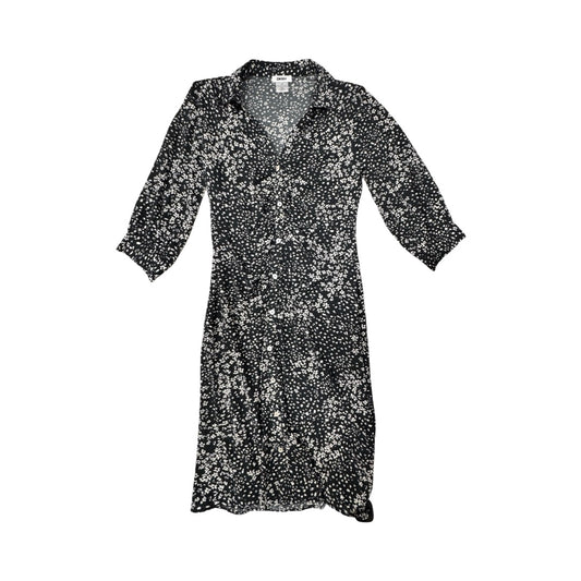 Dress Casual Midi By Dkny In Black & White, Size:8