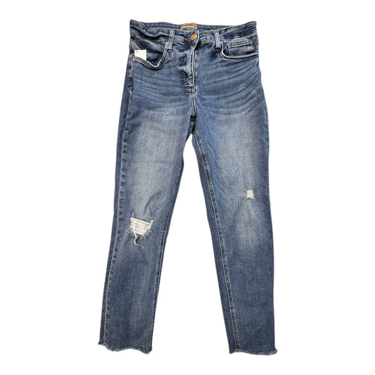 Jeans Straight By Kut In Blue Denim, Size:8