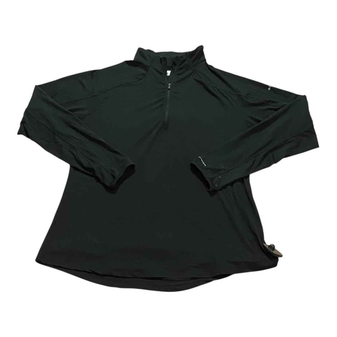 Athletic Top Ls Collar By Columbia In Black, Size:Xl