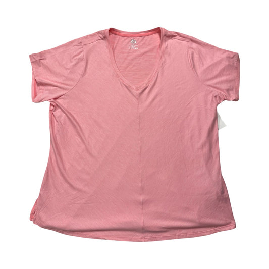 Athletic Top Ss By Reebok In Pink, Size:3X