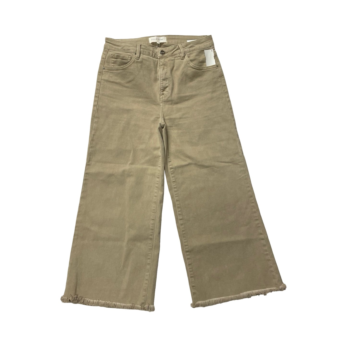Jeans Wide Leg By Risen In Tan, Size:10