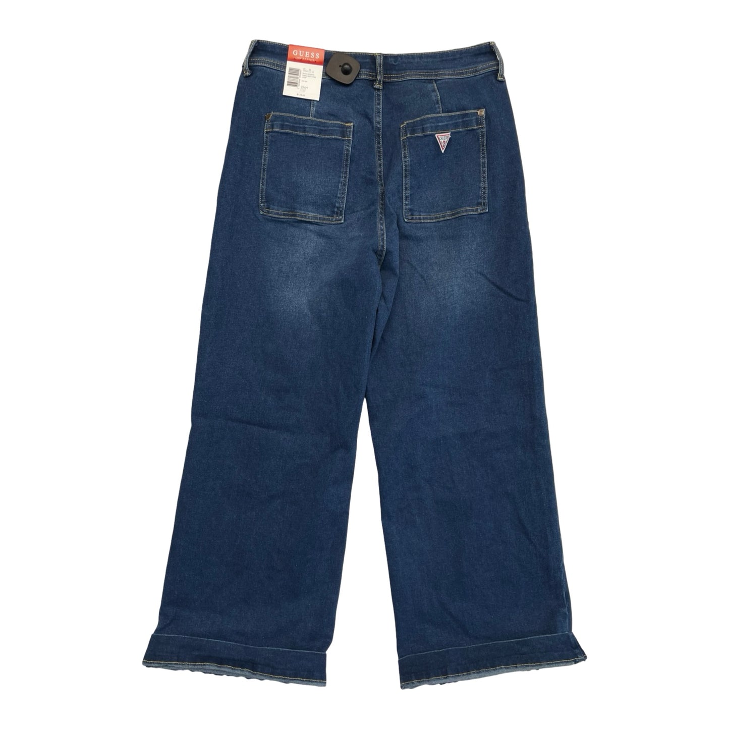 Jeans Wide Leg By Guess In Blue Denim, Size:8