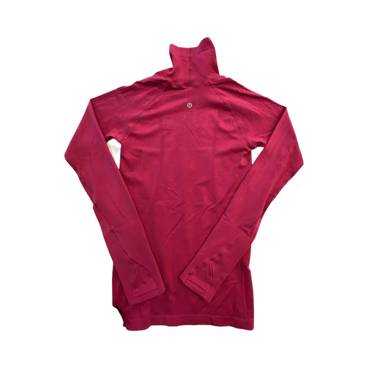 Athletic Top Ls Collar By Lululemon In Pink, Size:S