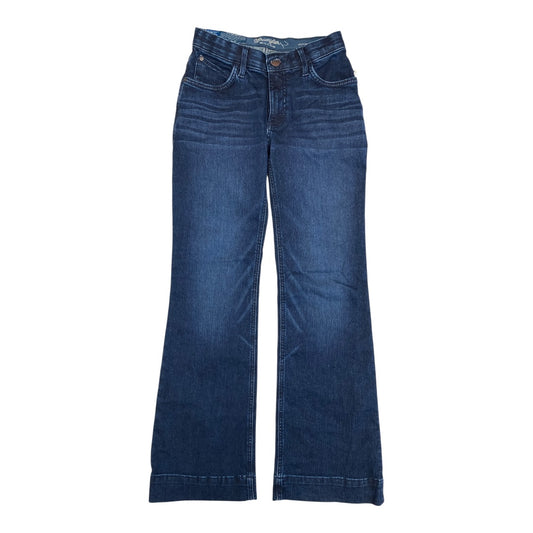 Jeans Flared By Wrangler In Blue Denim, Size:2