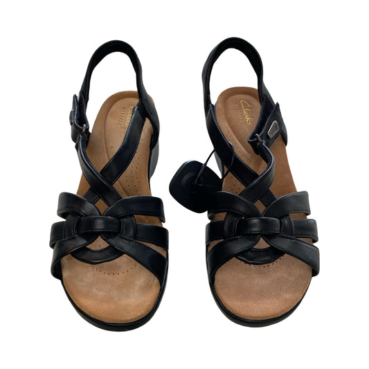 Sandals Heels Block By Clarks In Black, Size:8