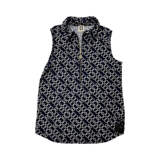 Top Sleeveless By Anne Klein In Navy, Size:S