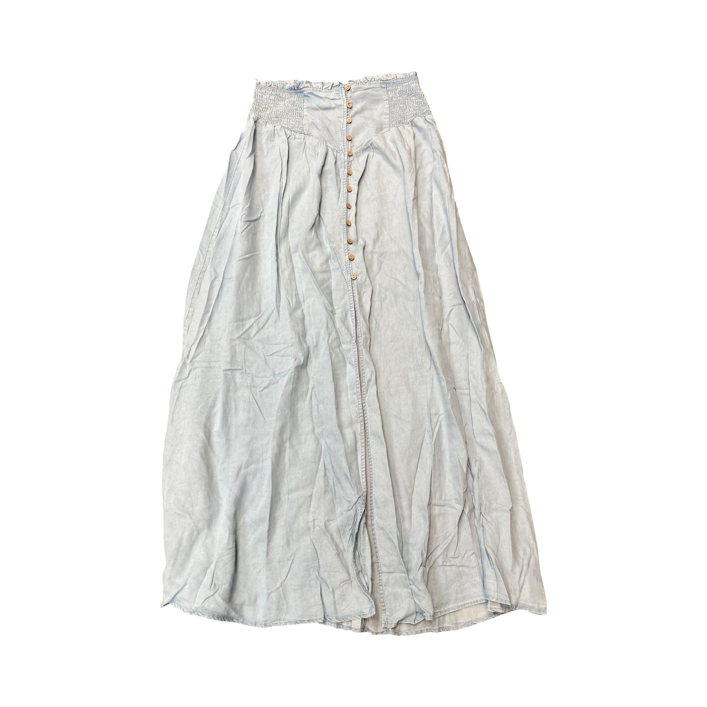 Skirt Maxi By Promesa In Blue Denim, Size:L