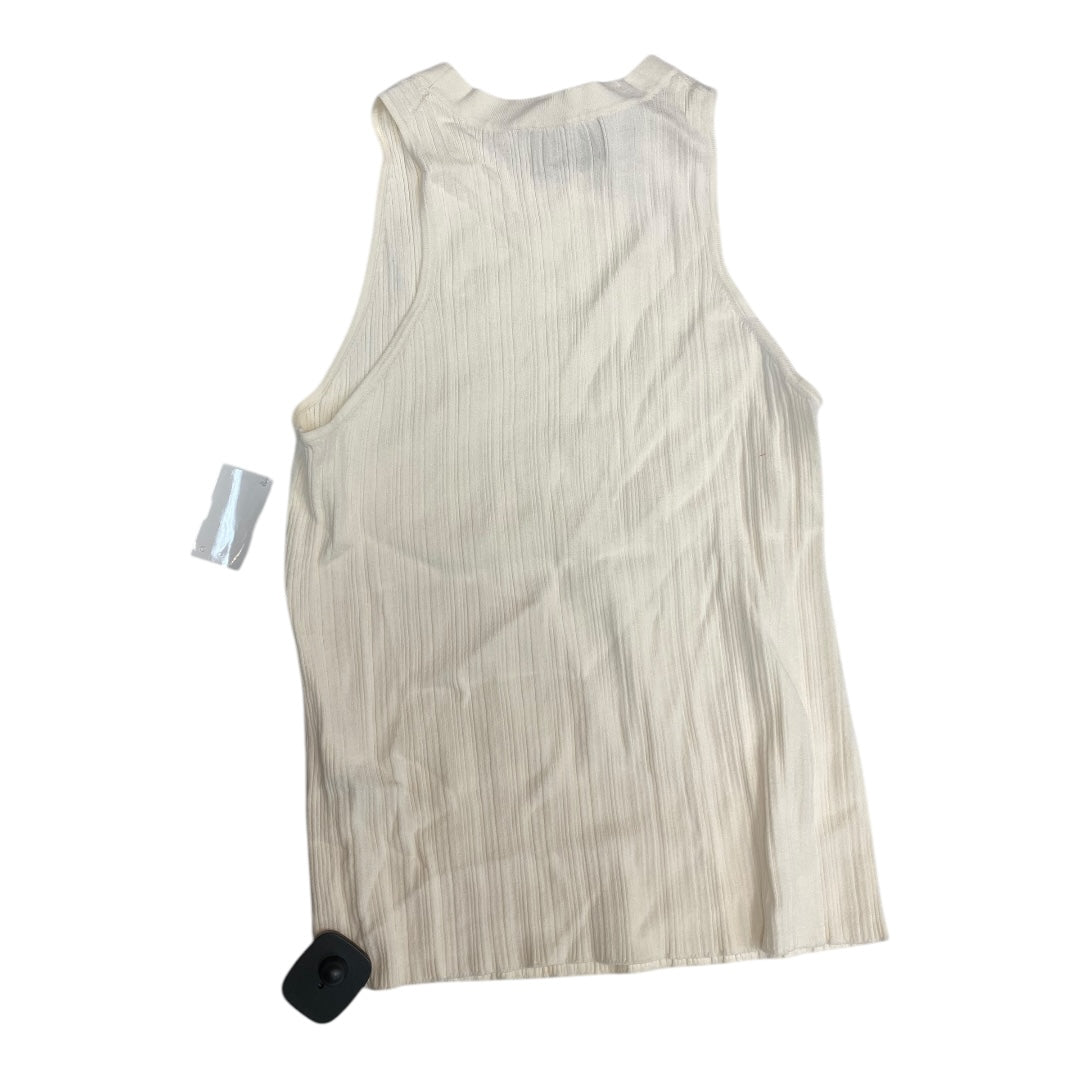 Top Sleeveless By Banana Republic In Cream, Size:S