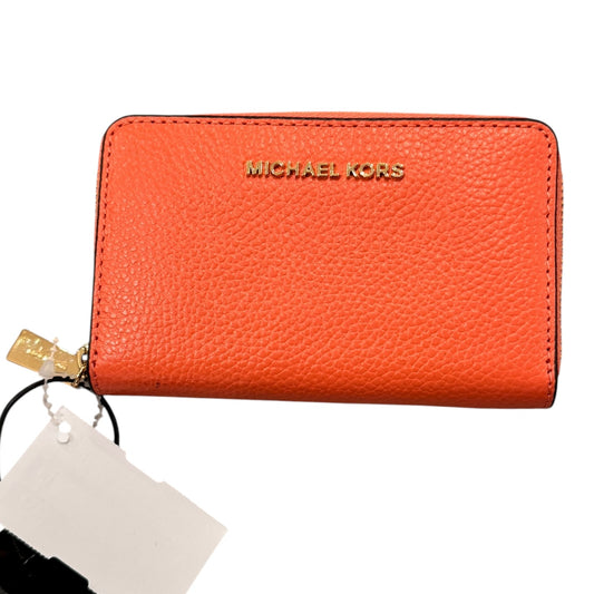 Wallet Designer By Michael Kors In Coral, Size:Small