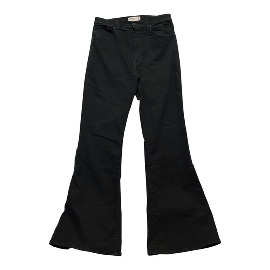 Jeans Flared By Abercrombie And Fitch In Black Denim, Size:12