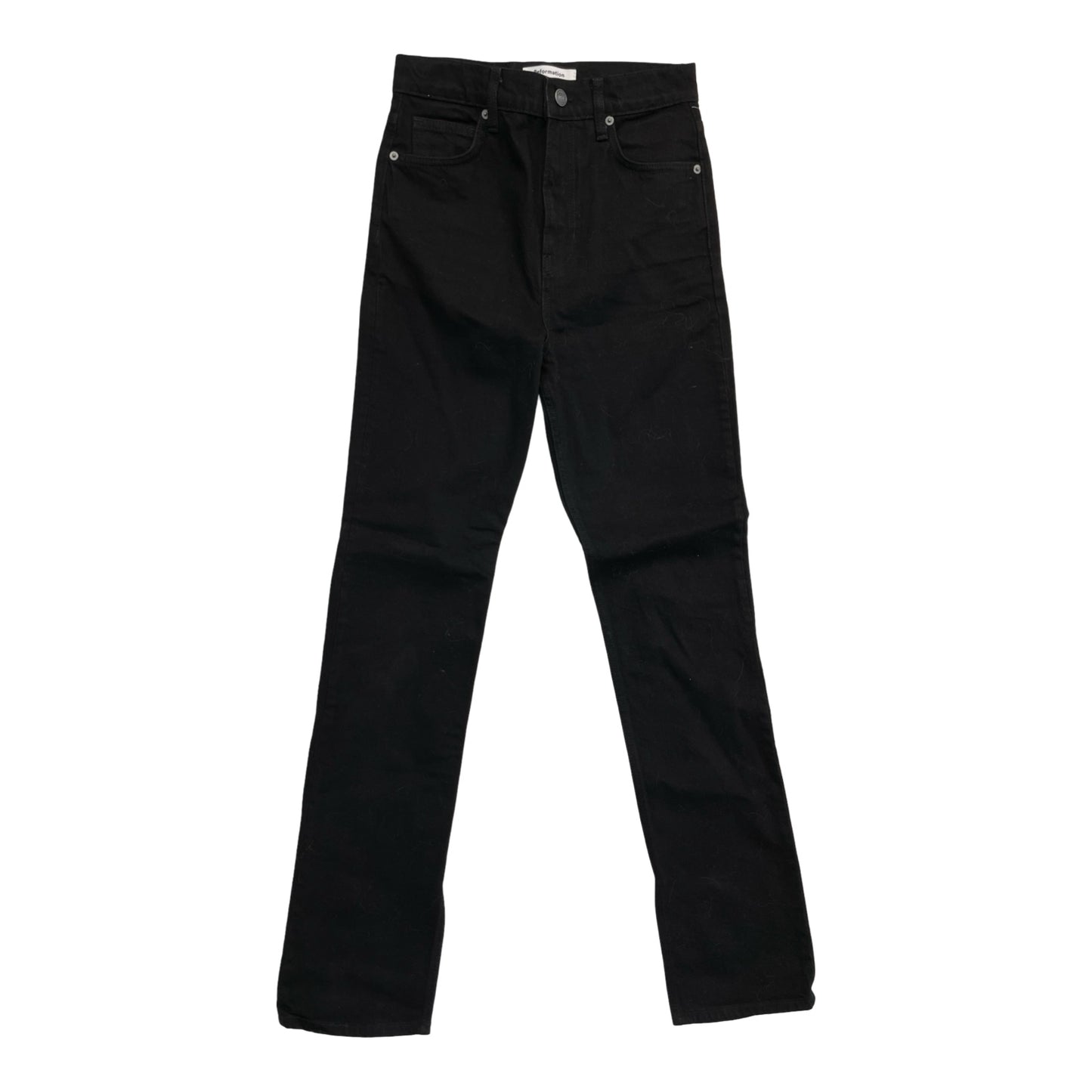Jeans Straight By Reformation In Black Denim