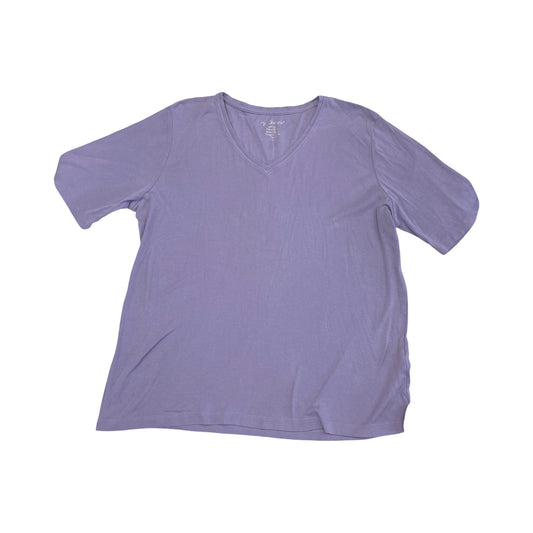Top Ss Basic By Chicos In Purple, Size:L