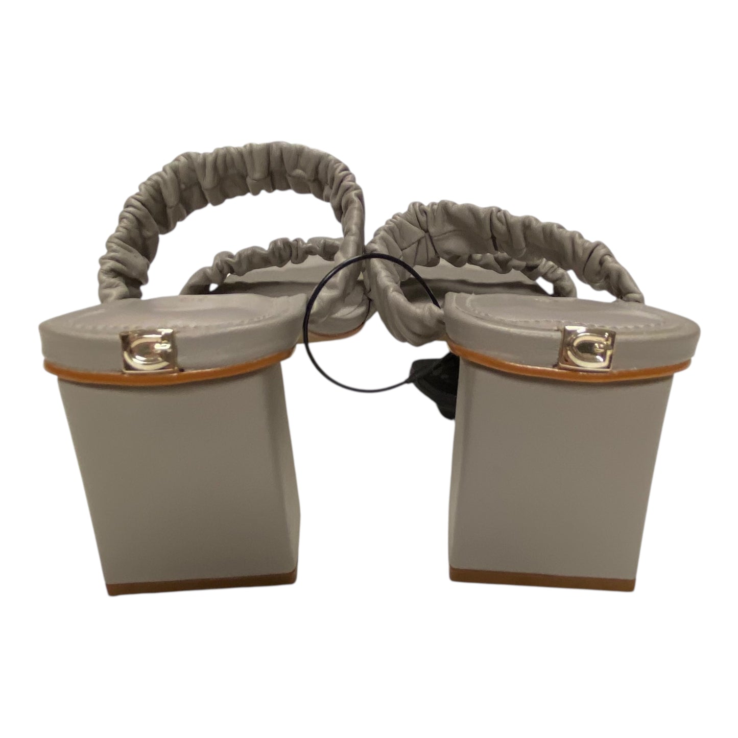 Sandals Heels Block By Guess In Grey, Size:5