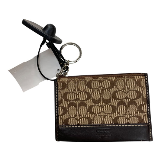 Coin Purse Designer By Coach In Brown, Size:Small
