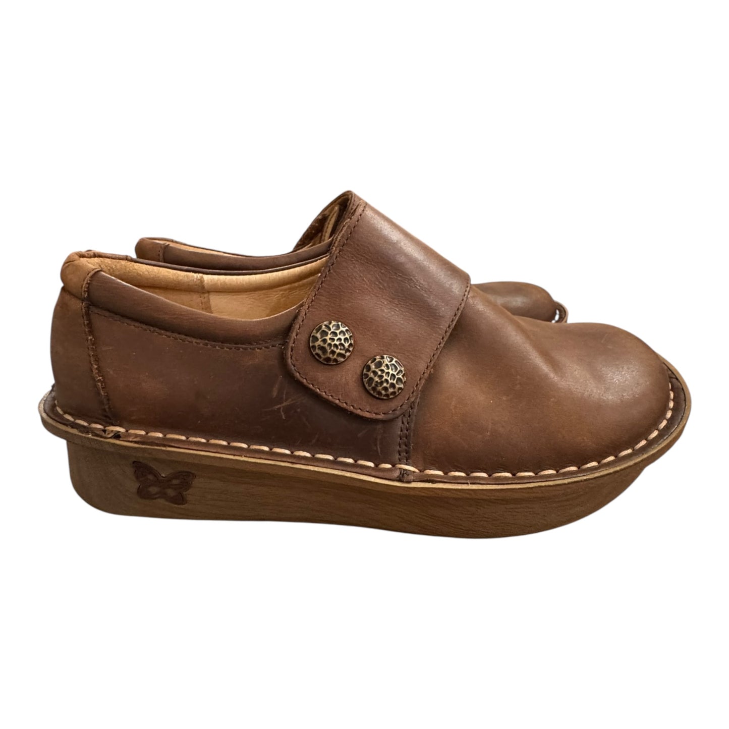 Shoes Heels Block By Alegria In Brown, Size:6.5