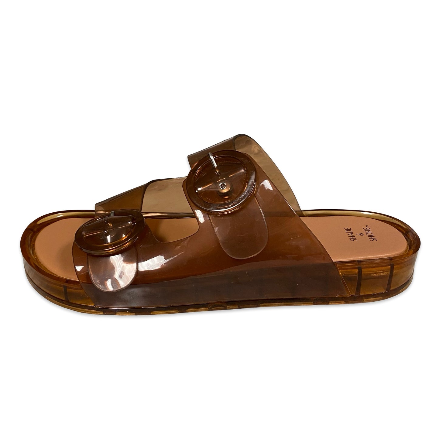 Sandals Flats By Shade & Shore In Brown, Size:10