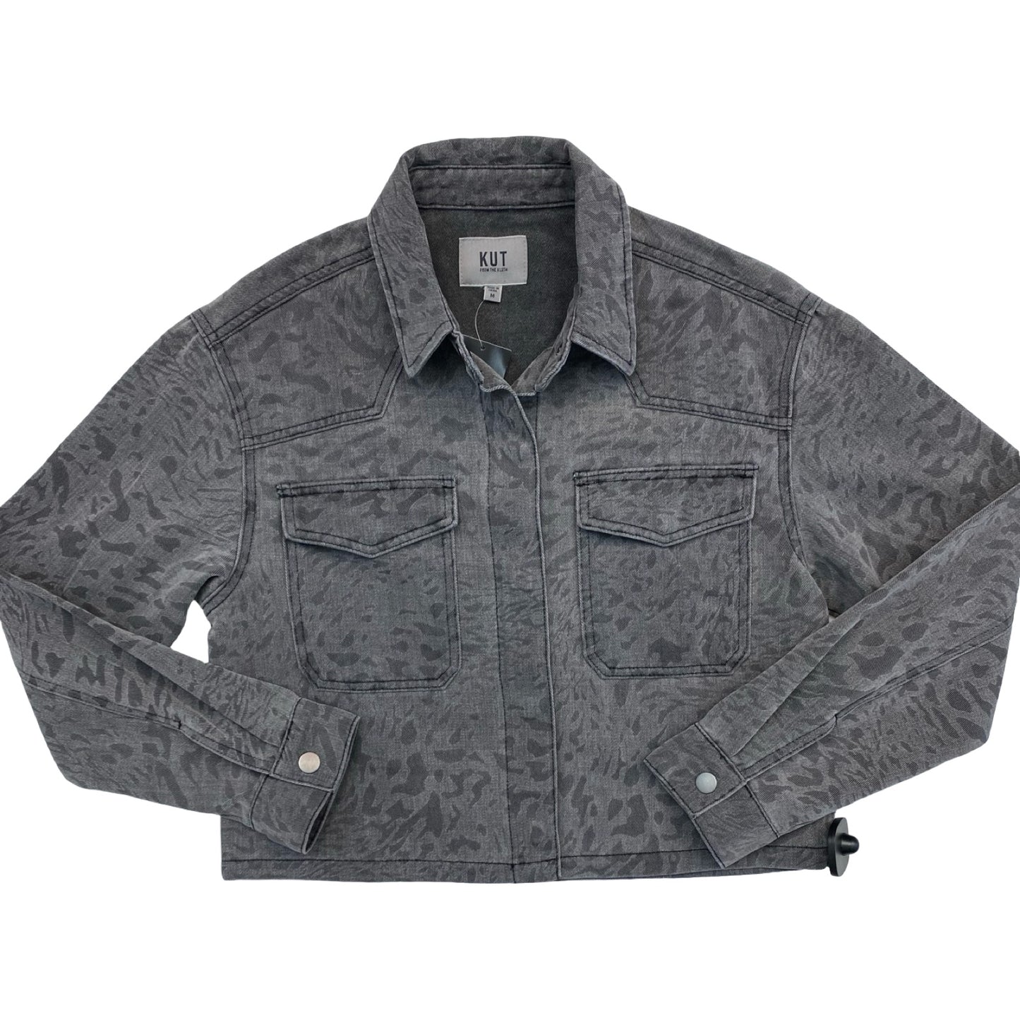 Jacket Denim By Kut In Grey, Size:M