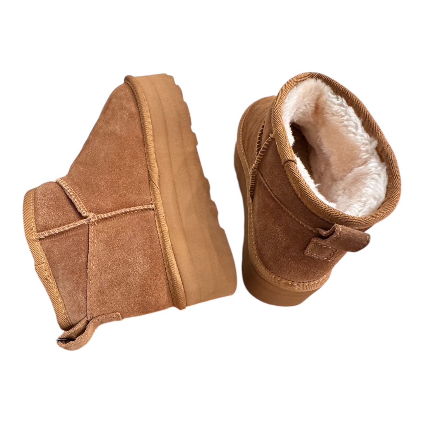 Boots Snow By Cushionaire In Brown, Size:8