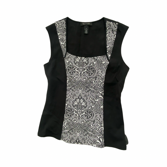Top Sleeveless By White House Black Market In Black & White, Size:M