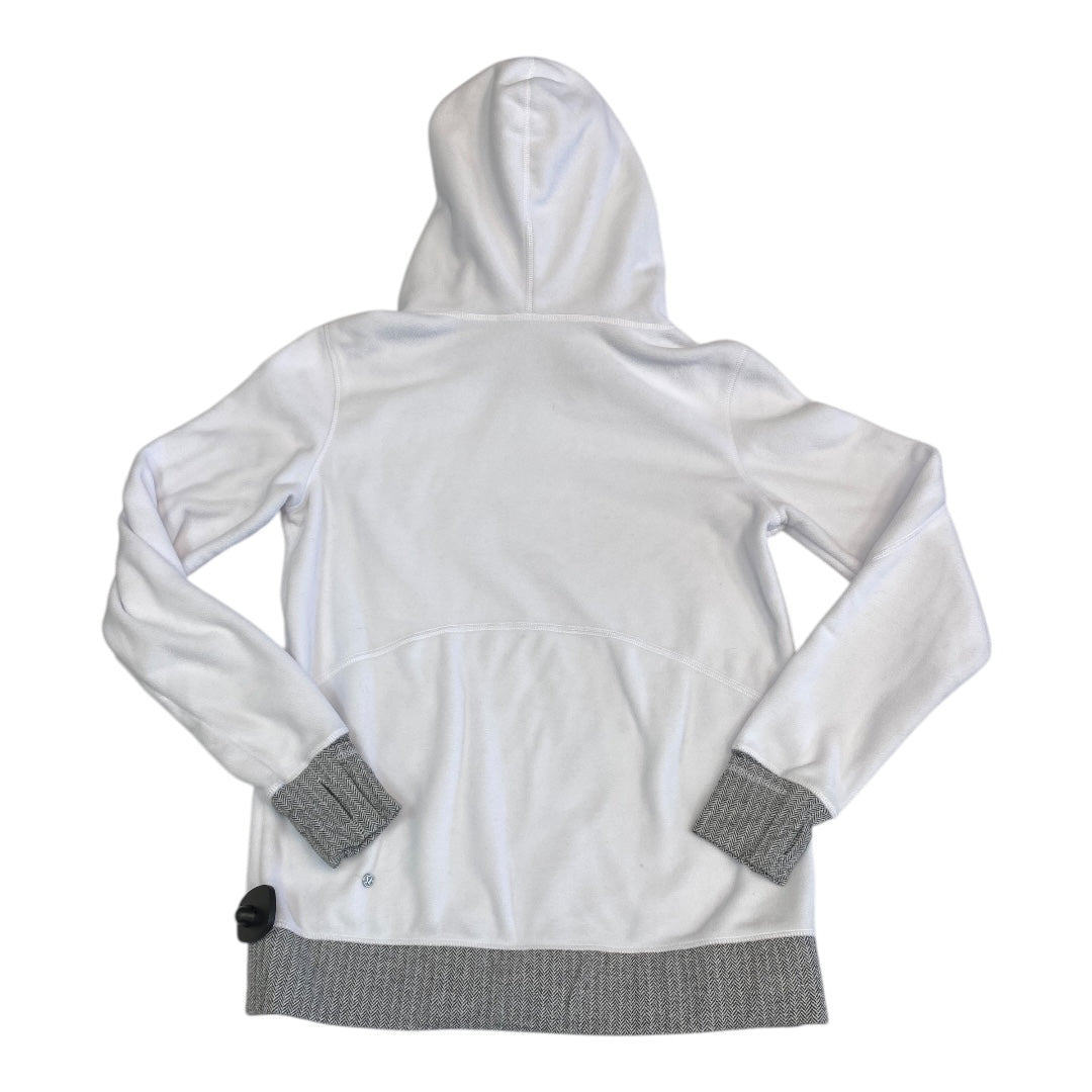 Athletic Sweatshirt Hoodie By Lululemon In White, Size:8