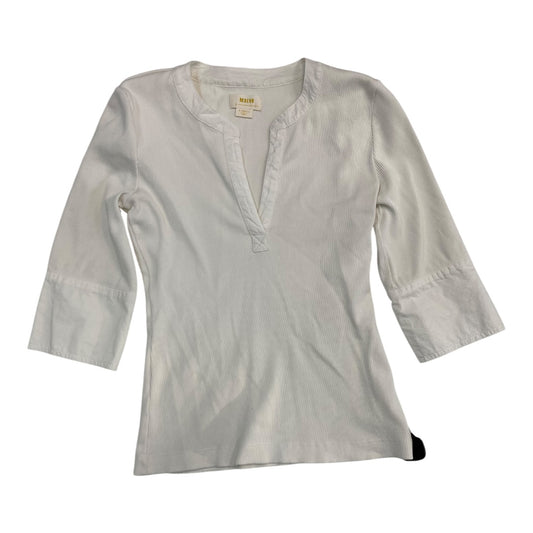 Top 3/4 Sleeve By Maeve In White, Size:Xs